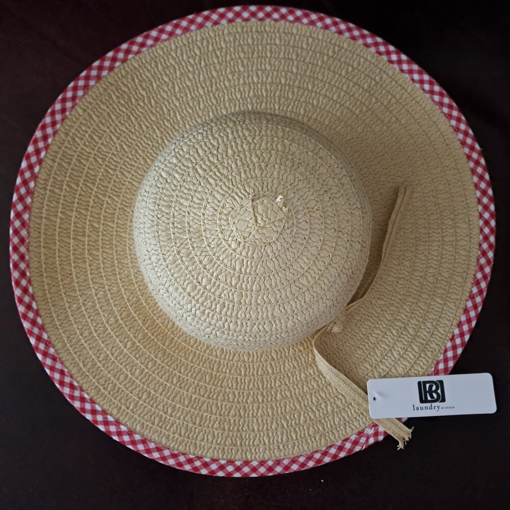 LAUNDRY By Design Sun Straw Hat Natural Style# HTLA-7104L 7" Headband Opening